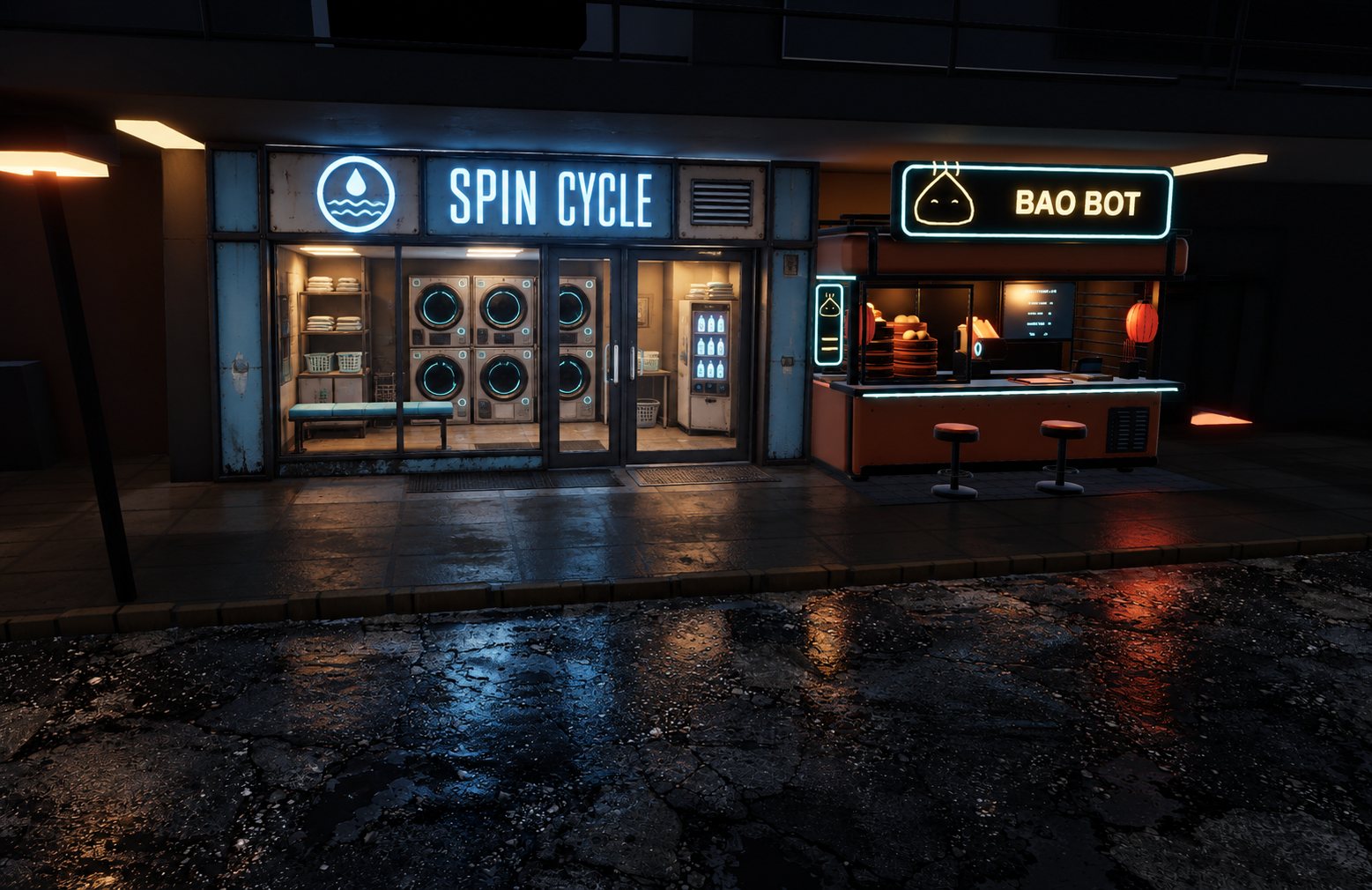 Konzeptbild Waschsalon SPIN CYCLE