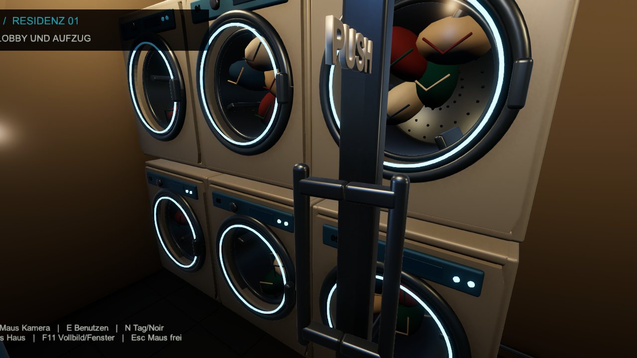 Waschsalon SPIN CYCLE im Unity-Build